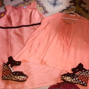 CATO Wedges Size 9.5 Criss Cross Sandals